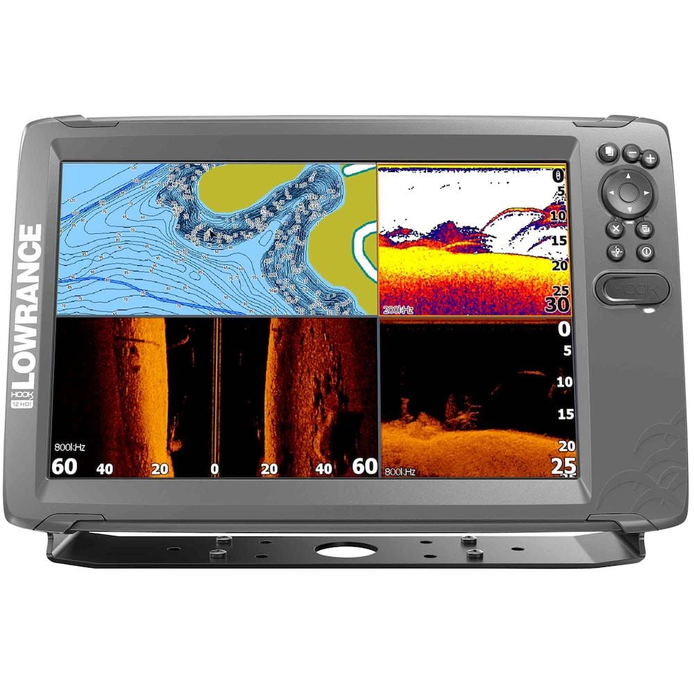 Lowrance Hook Reveal 5 Combo w-SplitShot Transom Mount C-MAP Contour+ Card