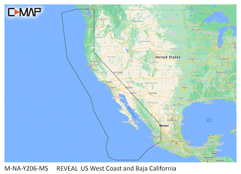 overlap chauffør klipning C-MAP® REVEAL™ - US West Coast and Baja California | Lowrance USA