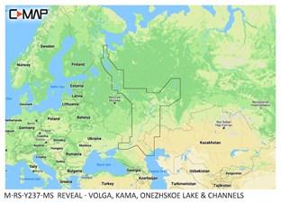 C-MAP® REVEAL™ - Volga, Kama, Onezhskoe Lake & Channels
