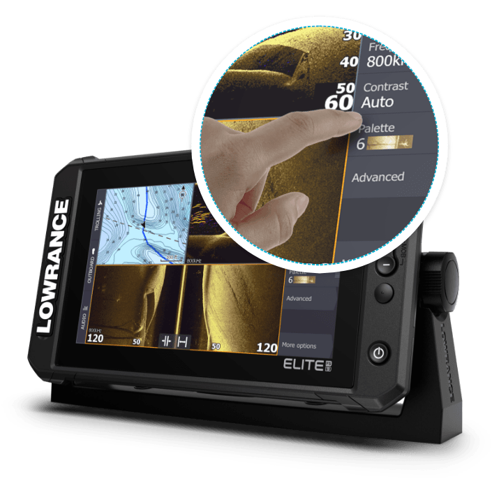 LOWRANCE ELITE FS NO XD ROW 9' FISHFINDER 1KW WITH 3 in 1 ACTIVE IMAGING  TRANSDUCER