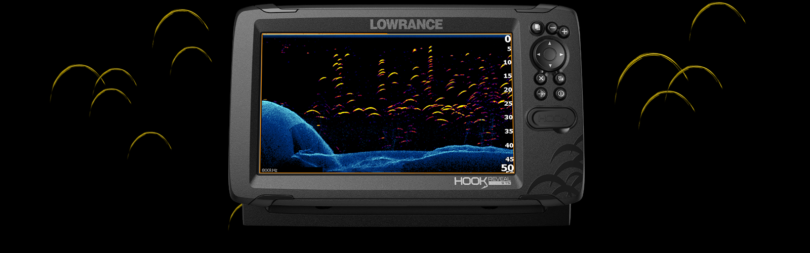 Lowrance HOOK Reveal 7 TripleShot Transducer Chartplotter Fishfinder