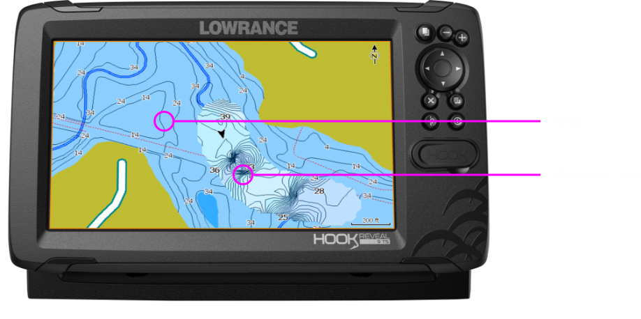 Lowrance HOOK Reveal 9 TripleShot Transducer Chartplotter Fishfinder